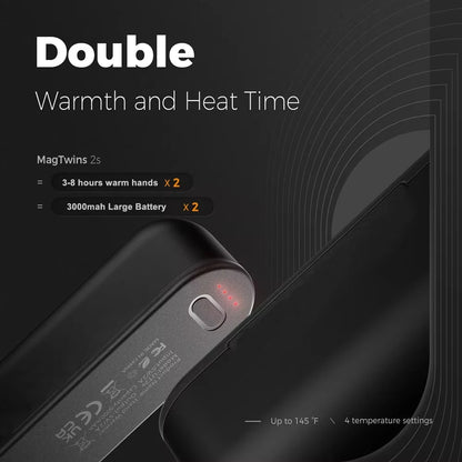 Rechargeable Hand Warmers - 2in1 Magnetic Pocket Heaters