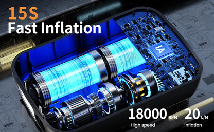 Portable Car Tyre Inflator - Electric Air Pump with Digital Display
