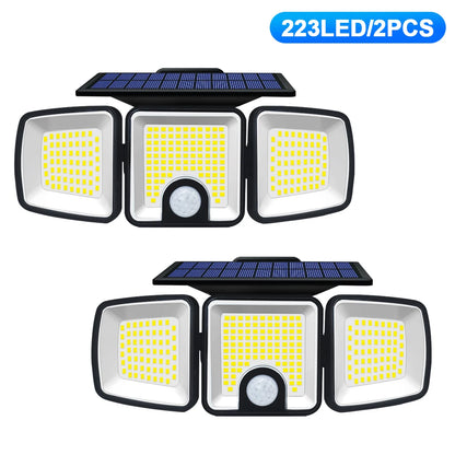 Solar Motion Sensor Lights 236 LED - Triple Head Security Light