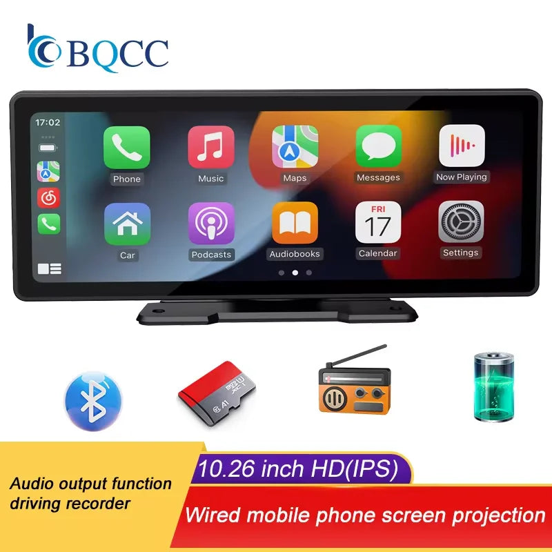 10.26" Car Stereo Screen - Wireless CarPlay Android Auto