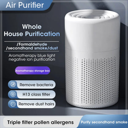 Mini Desktop Air Purifier - HEPA Filter H13 USB-C Portable