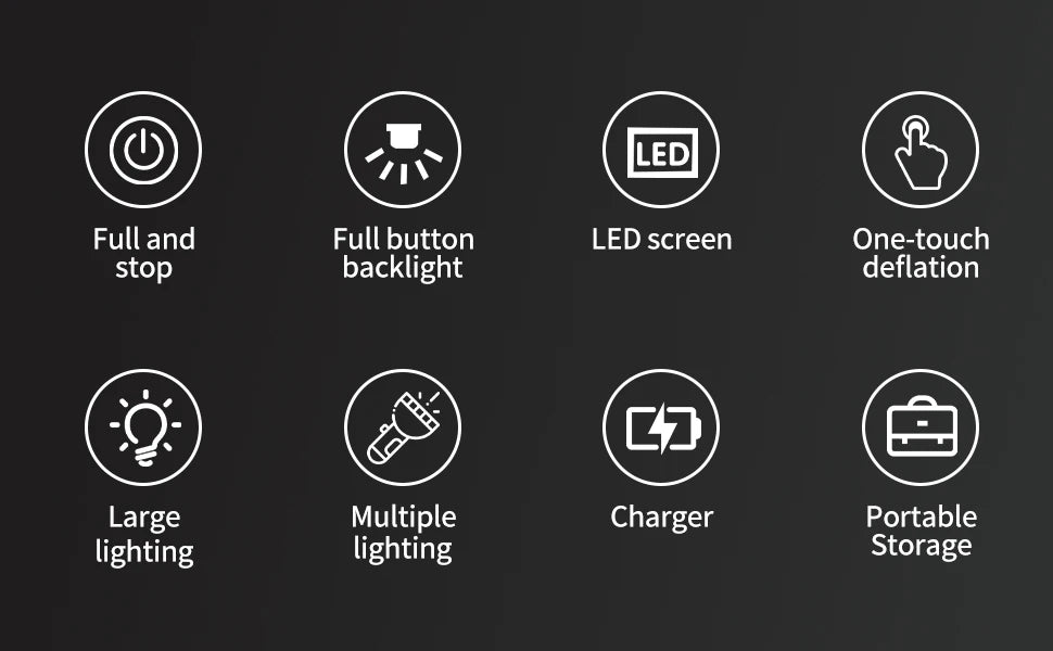 Portable Car Tyre Inflator - Electric Air Pump with Digital Display