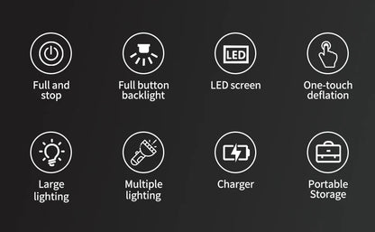 Portable Car Tyre Inflator - Electric Air Pump with Digital Display