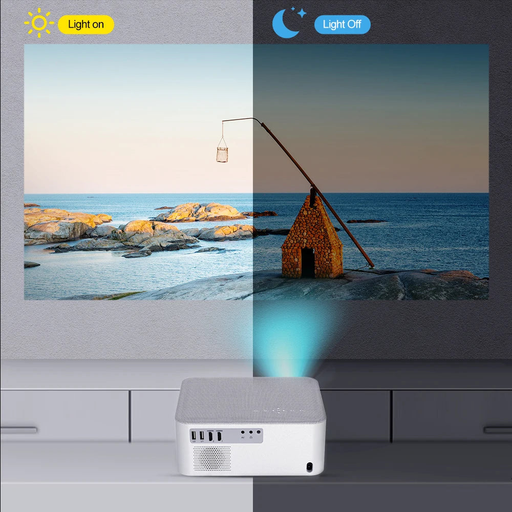 Portable Mini Projector 1080P Full HD - WiFi Android 4K Video