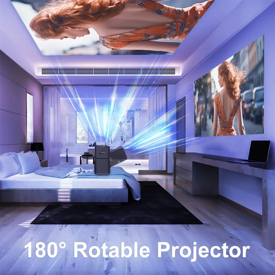 4K Android Projector Native 1080P - 390 ANSI Lumens Portable