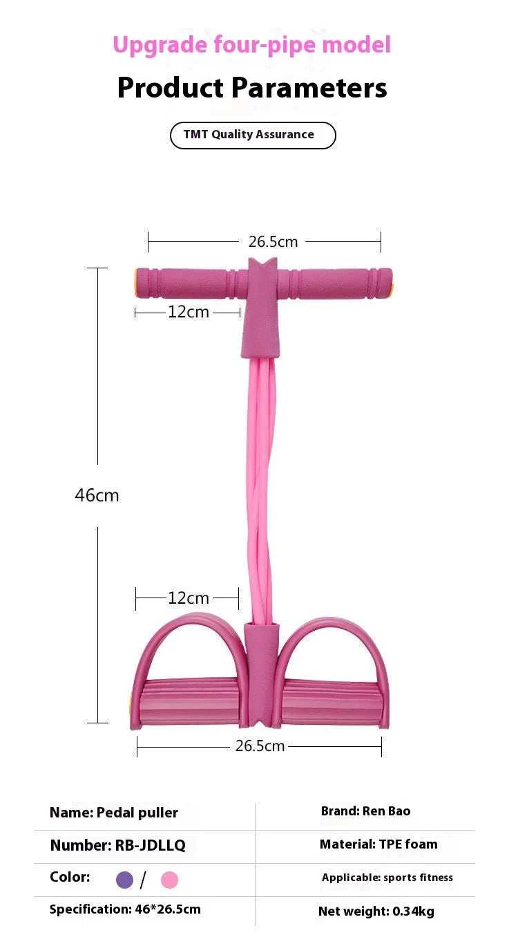 Multifunction Tension Rope Resistance Band Elastic Pedal Puller for Leg Stretching Slimming Training Portable Fitness Equipment