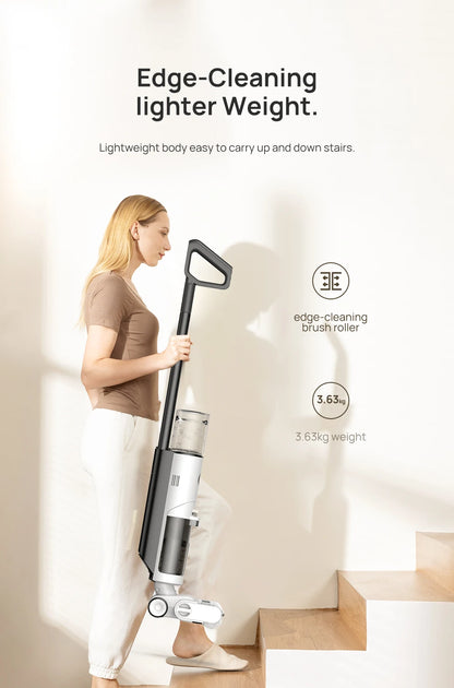 Wet Dry Cordless Vacuum Mop - 200W Smart Floor Cleaner