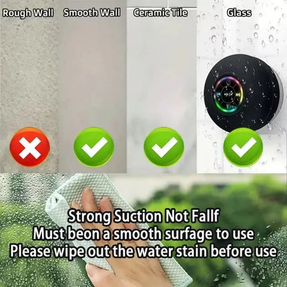 Bluetooth Shower Speaker - Waterproof IPX4 with Suction Cup