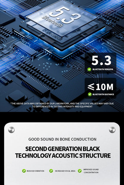 Bone Conduction Headphones - Bluetooth Sports Earphones Waterproof