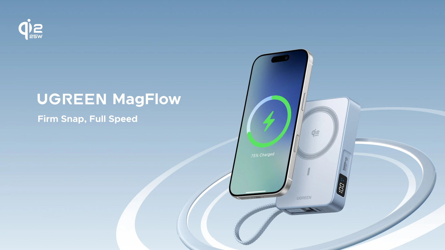 Magnetic Wireless Power Bank 10,000mAh - 20W Fast Charging