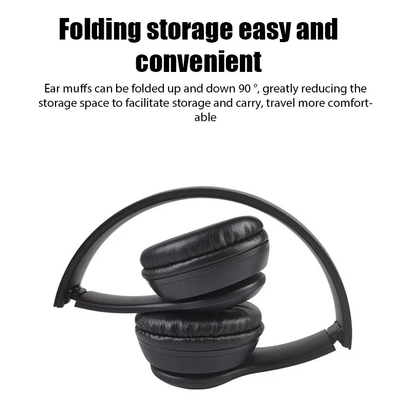 Bluetooth Wireless Headphones - Foldable Sports Gaming Headset