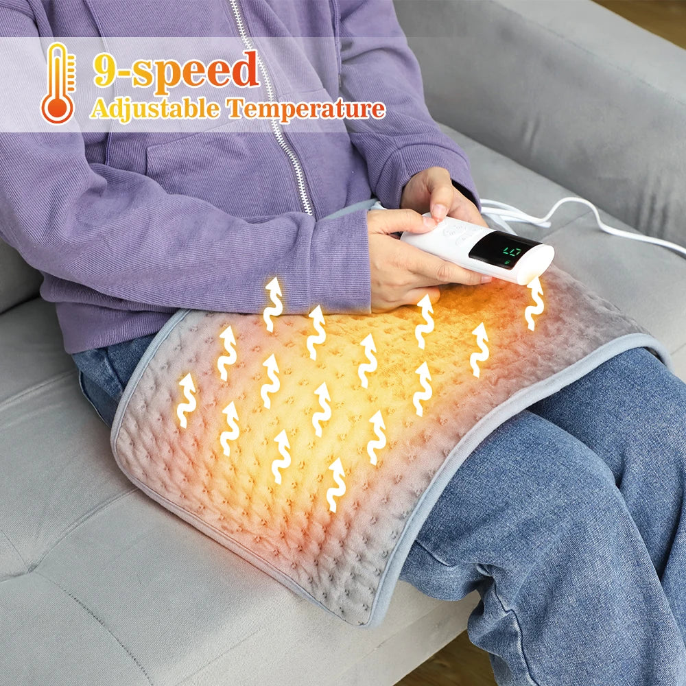Electric Heating Pad 60x30cm - 9 Temperature Settings Timer