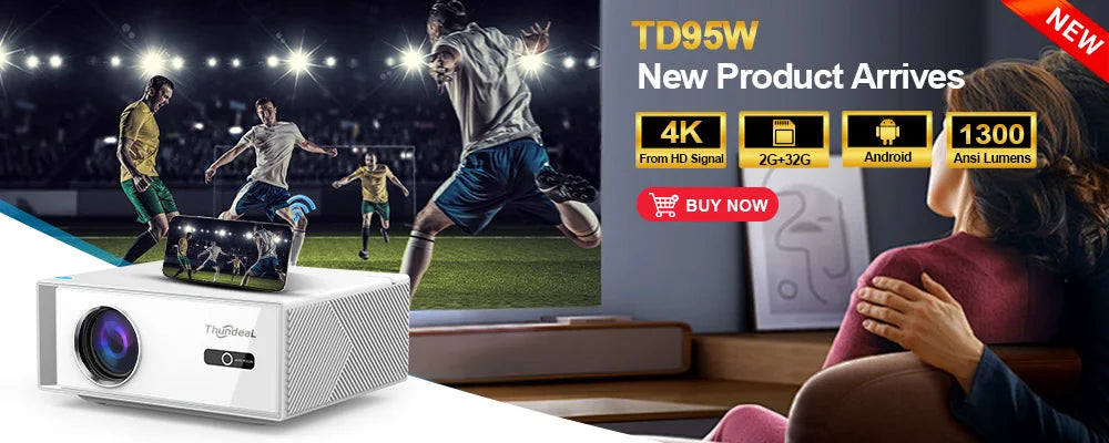 Portable Mini Projector 1080P Full HD - WiFi Android 4K Video