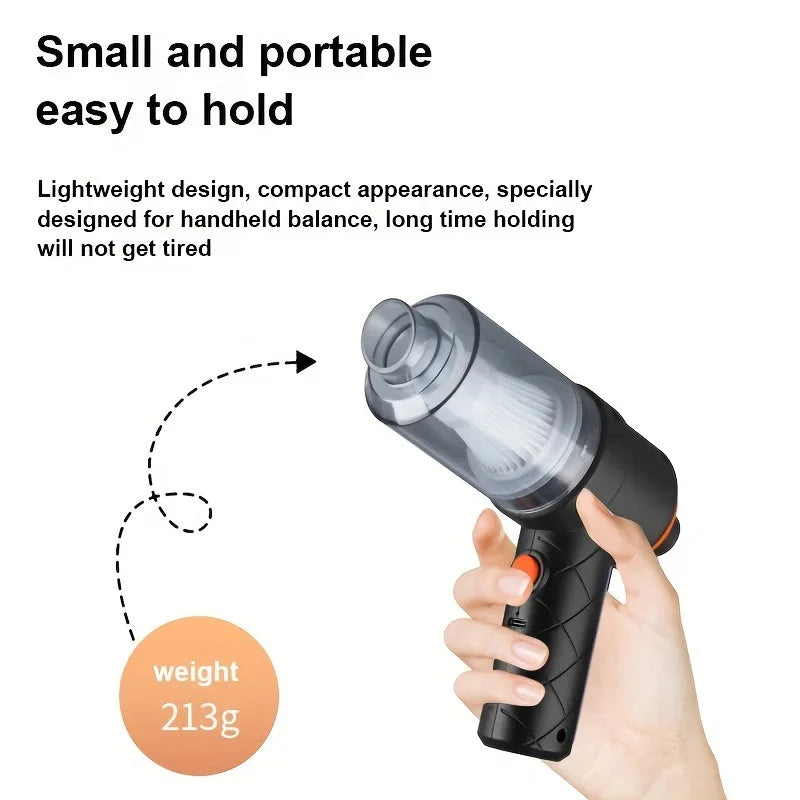 Car Vacuum Cleaner Cordless - 1200mAh Handheld Portable