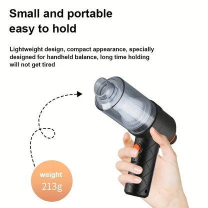Car Vacuum Cleaner Cordless - 1200mAh Handheld Portable
