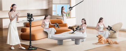 Cordless Stick Vacuum - 46kPa Suction Self-Standing Pet Hair