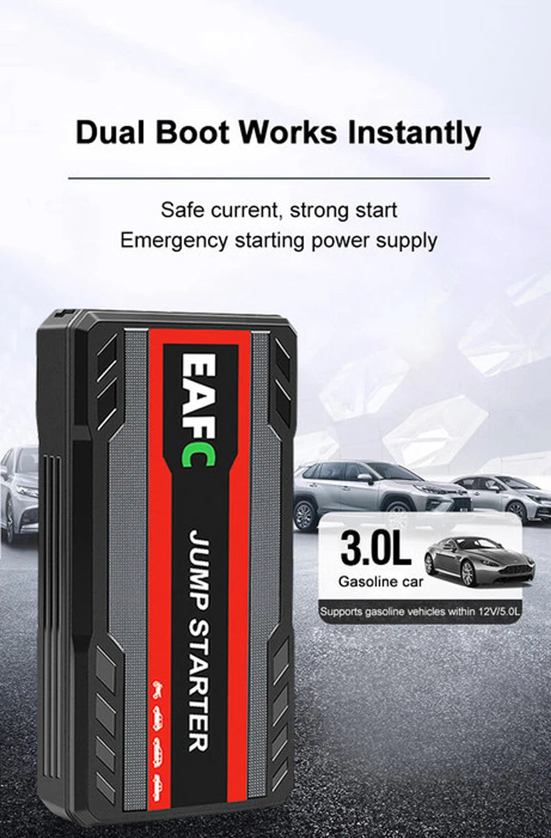 Car Jump Starter 600A 12V - 12000mAh Power Bank LED Light