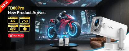 Portable Mini Projector 1080P Full HD - WiFi Android 4K Video