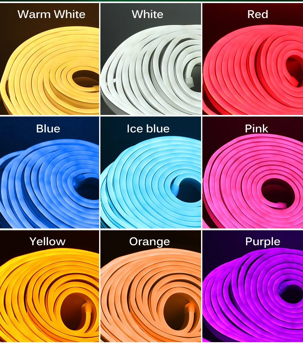 LED Neon Strip Lights 5M - Flexible Waterproof 600 LEDs