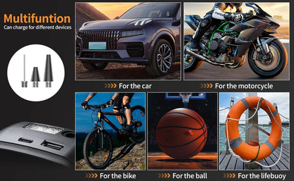 Portable Car Tyre Inflator - Electric Air Pump with Digital Display