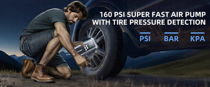 Car Jump Starter 7000A - Portable Battery Booster with Air Pump