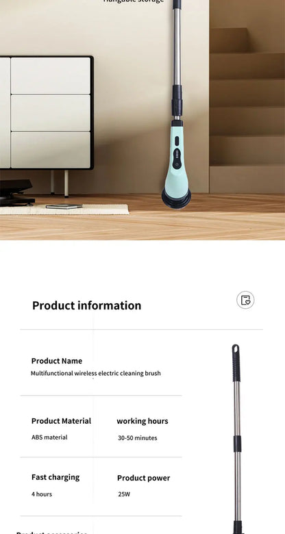 Electric Cleaning Brush 9-in-1 - Extendable Scrubber Kit