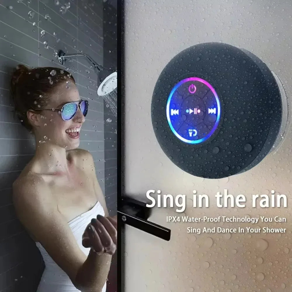 Bluetooth Shower Speaker - Waterproof IPX4 with Suction Cup