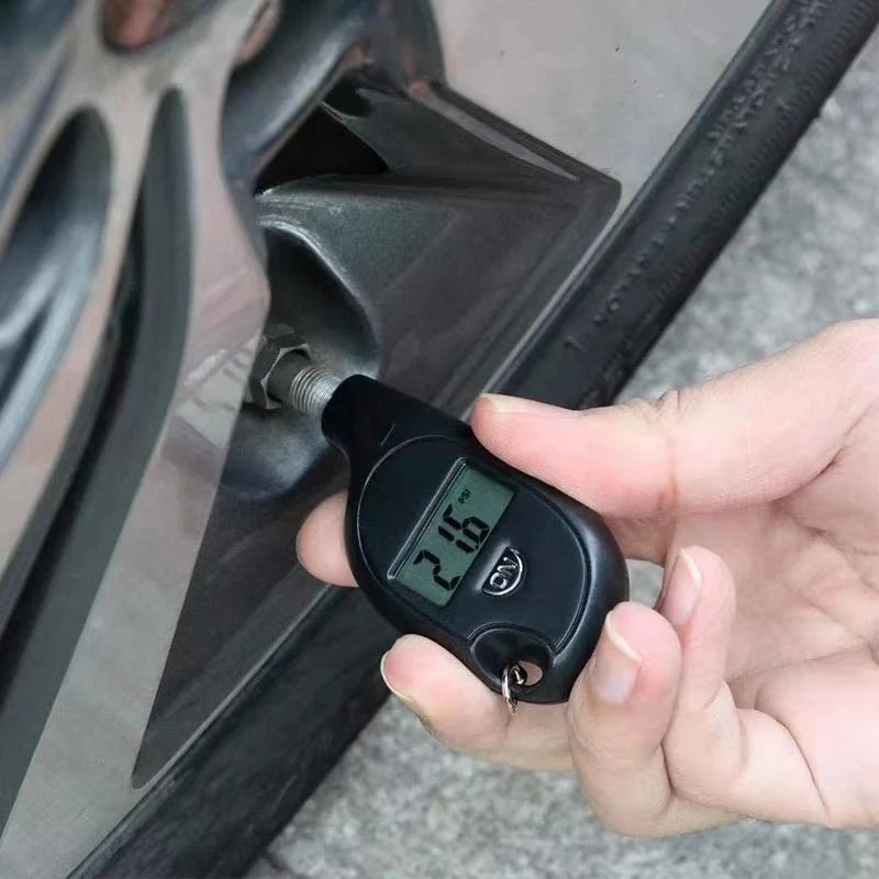 Digital Tire Pressure Gauge - LCD Display with Keychain