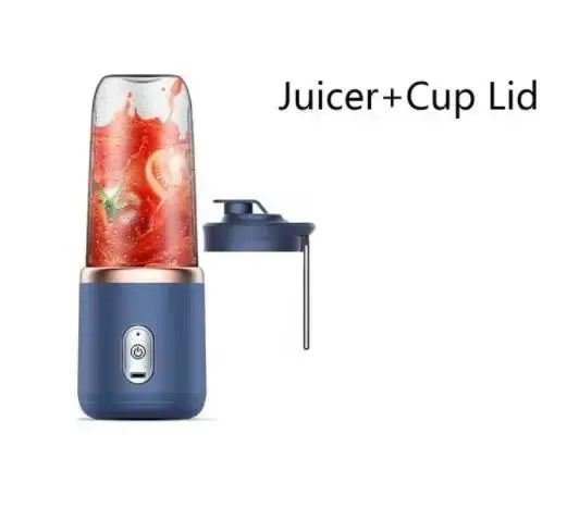 Portable Electric Blender 500ml - 6 Blade Smoothie Maker