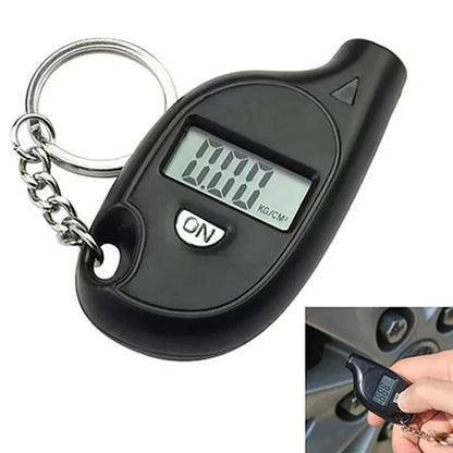 Digital Tire Pressure Gauge - LCD Display with Keychain