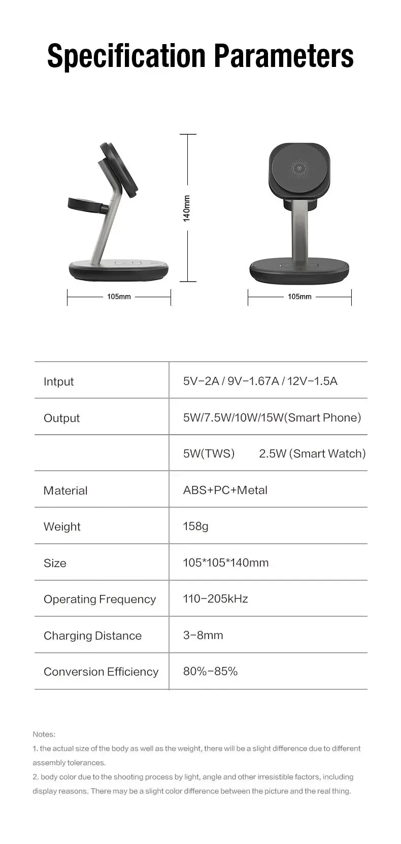 3 In 1 Magnetic Wireless Charger Stand For Magsafe iPhone 16 15 14 13 Pro Max Apple Watch 9 8 AirPods Pro Fast Charging Station