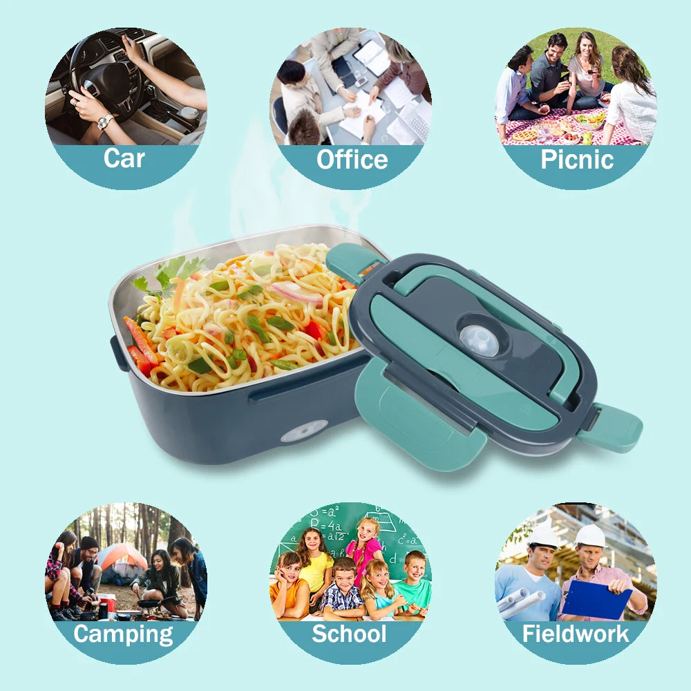 Electric Lunch Box 1.5L - Portable Food Warmer Car & Home