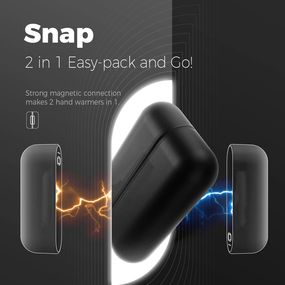 Rechargeable Hand Warmers - 2in1 Magnetic Pocket Heaters