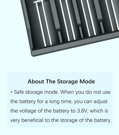 Battery Charger 4-Slot LCD - 18650 21700 26650 AA AAA Smart