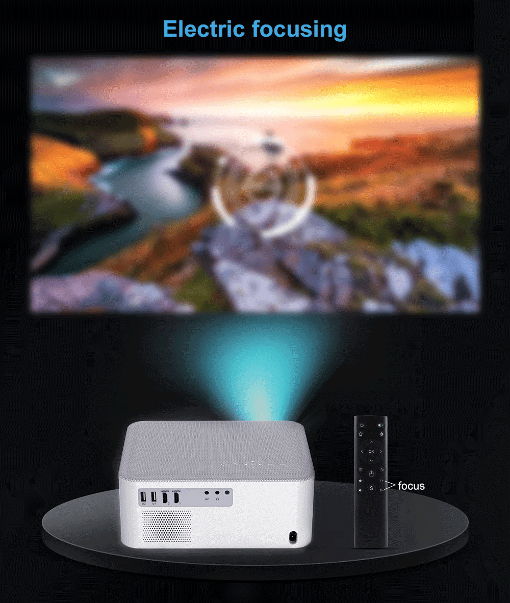 Portable Mini Projector 1080P Full HD - WiFi Android 4K Video