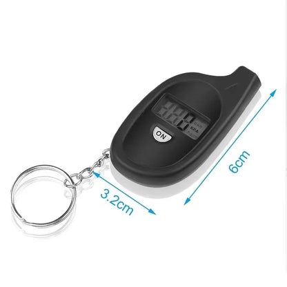Digital Tire Pressure Gauge - LCD Display with Keychain