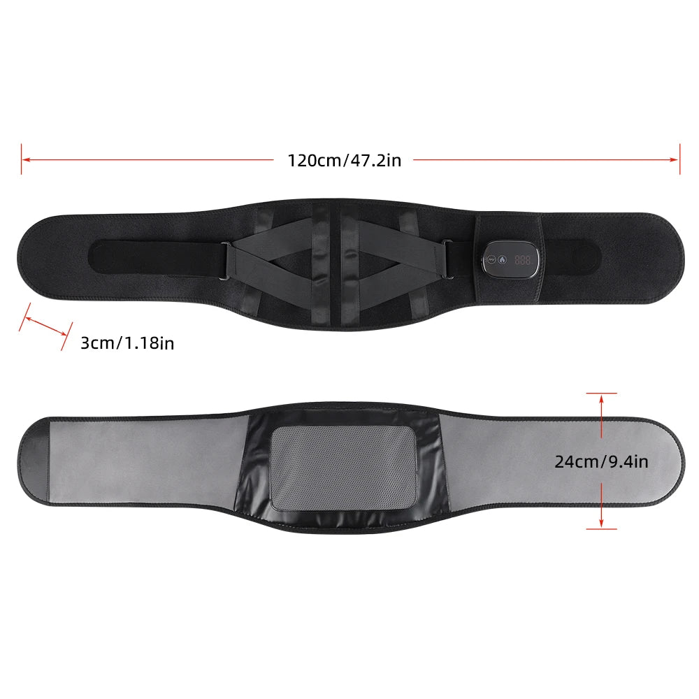 Lumbar Support Belt - Heated Vibrating Back Brace with Red Light
