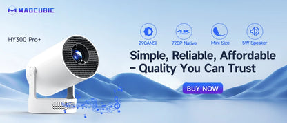 4K Portable Projector 290 ANSI - Android 11 WiFi 6 Cinema