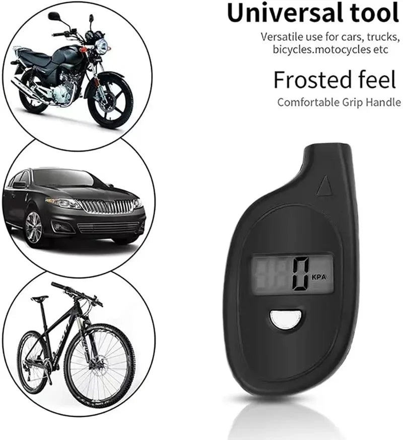 Digital Tire Pressure Gauge - LCD Display with Keychain