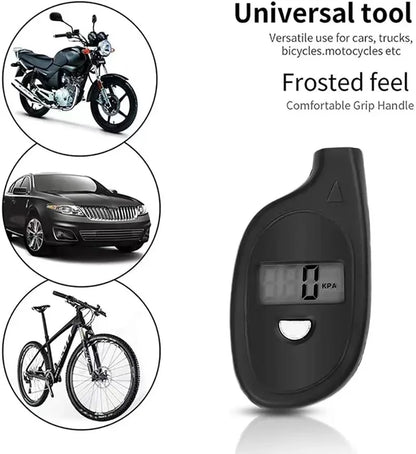 Digital Tire Pressure Gauge - LCD Display with Keychain