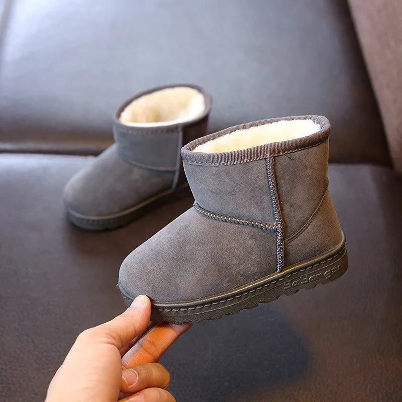Kids Winter Snow Boots - Warm Cotton Lined Casual Shoes