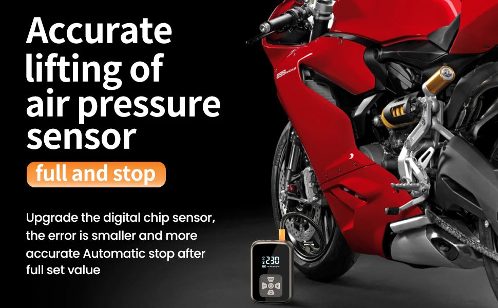 Portable Car Tyre Inflator - Electric Air Pump with Digital Display