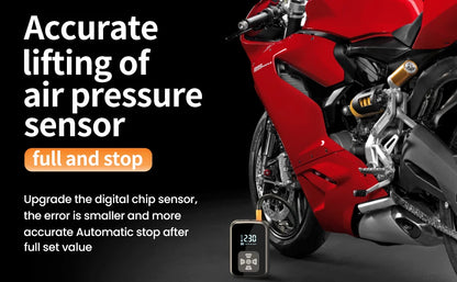 Portable Car Tyre Inflator - Electric Air Pump with Digital Display