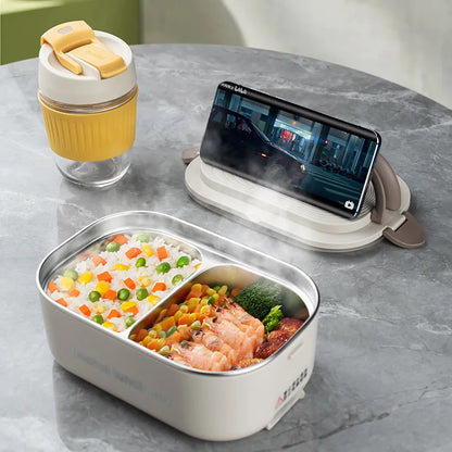 Electric Lunch Box 1L - Stainless Steel Food Warmer Heater