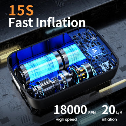Portable Car Tyre Inflator - Electric Air Pump with Digital Display