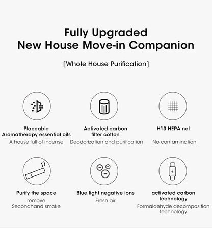 Mini Desktop Air Purifier - HEPA Filter H13 USB-C Portable