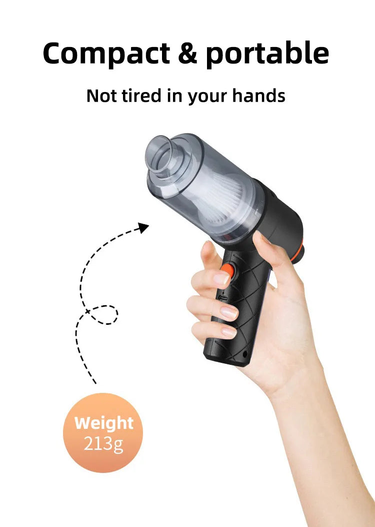 Car Vacuum Cleaner Cordless - 1200mAh Handheld Portable