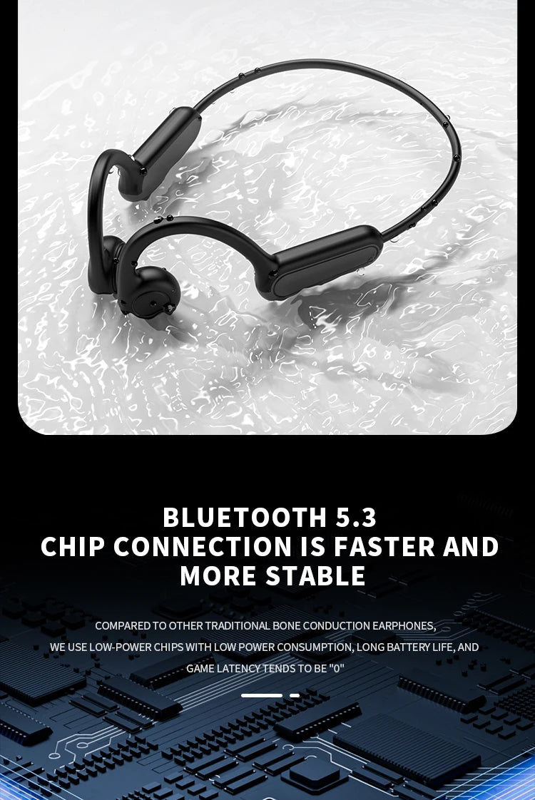 Bone Conduction Headphones - Bluetooth Sports Earphones Waterproof