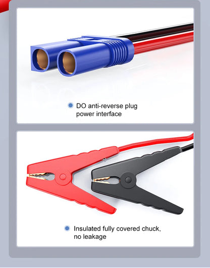 Car Jump Starter 600A 12V - 12000mAh Power Bank LED Light