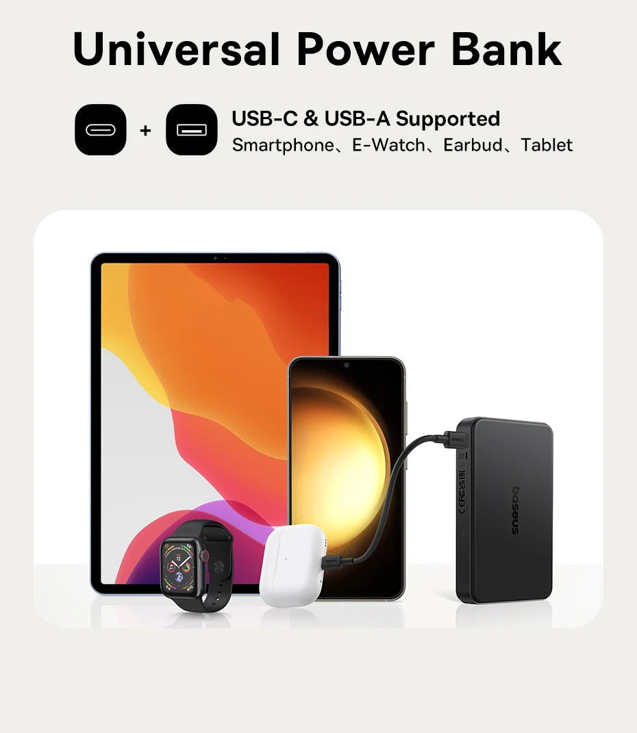 Qi2 Wireless Power Bank 10,000mAh - 15W Magnetic Charging